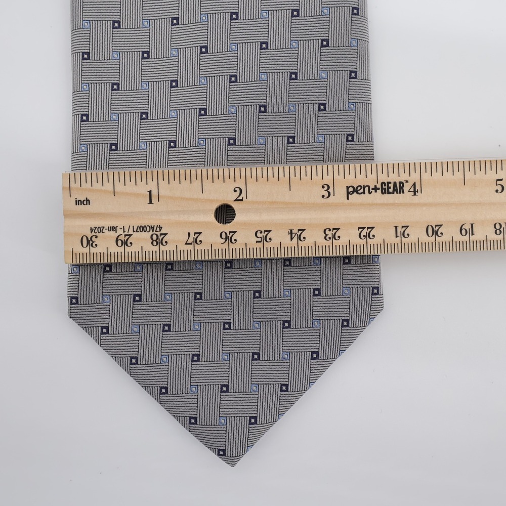 Brooks Brothers‎ Tie Basketweave Silk Necktie Grey N/A Mens OS - Picture 4 of 5